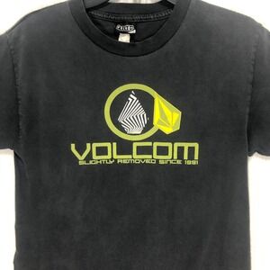 Volcom Graphic T-Shirt Slightly Removed Since 1991 Black Tee Size S‎